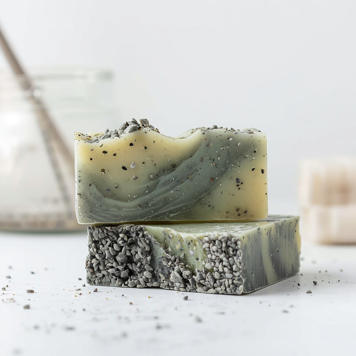 TEA TREE POPPY SEED SOAP 100G